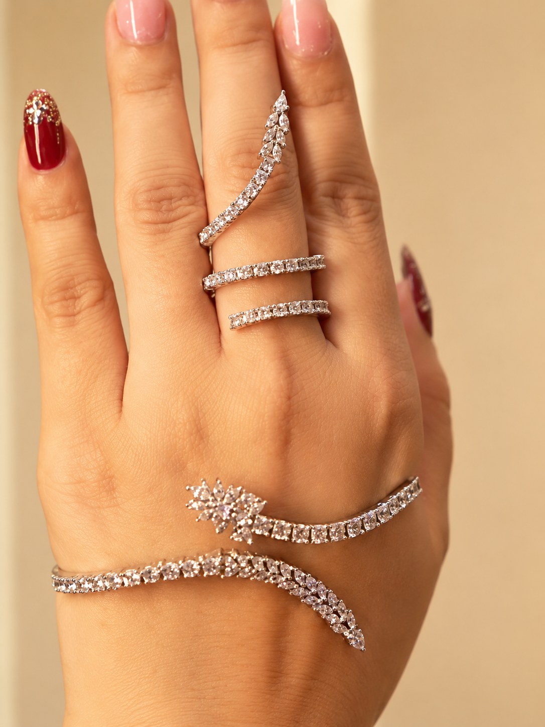 Crystal Curve Statement Ring