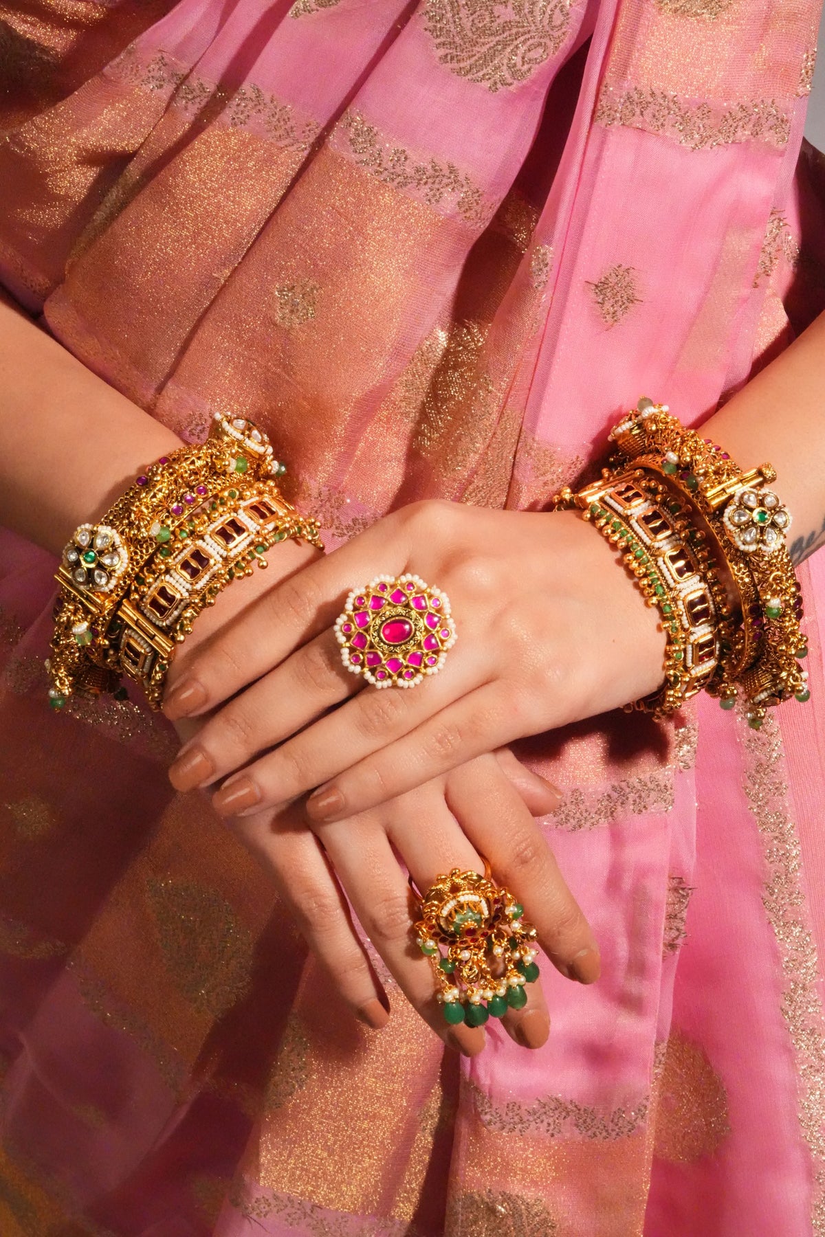 Temple Charm South Gold Ring
