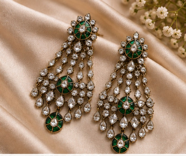 Emerald victorian side passa headpiece