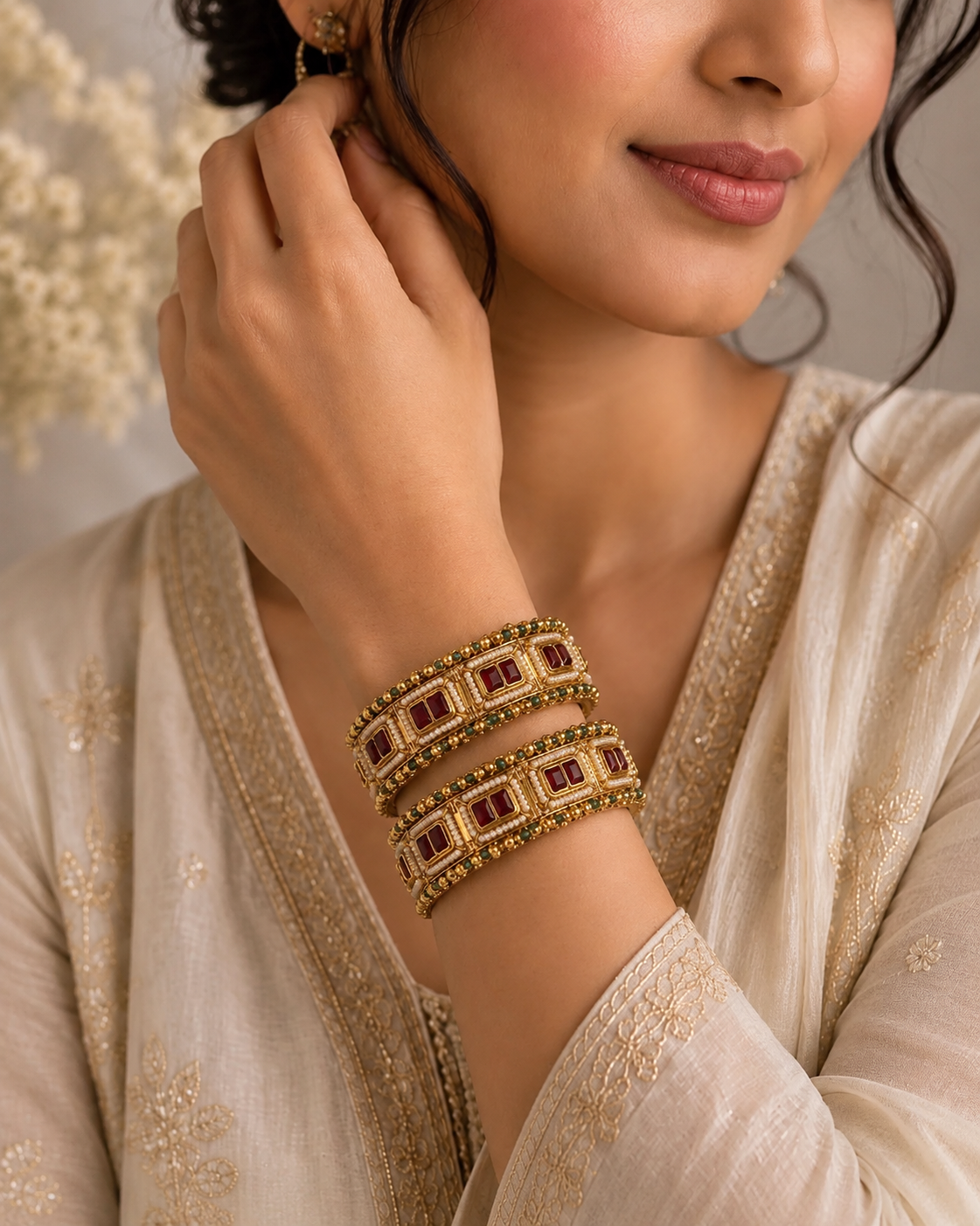 Royal Temple South Gold Bangles