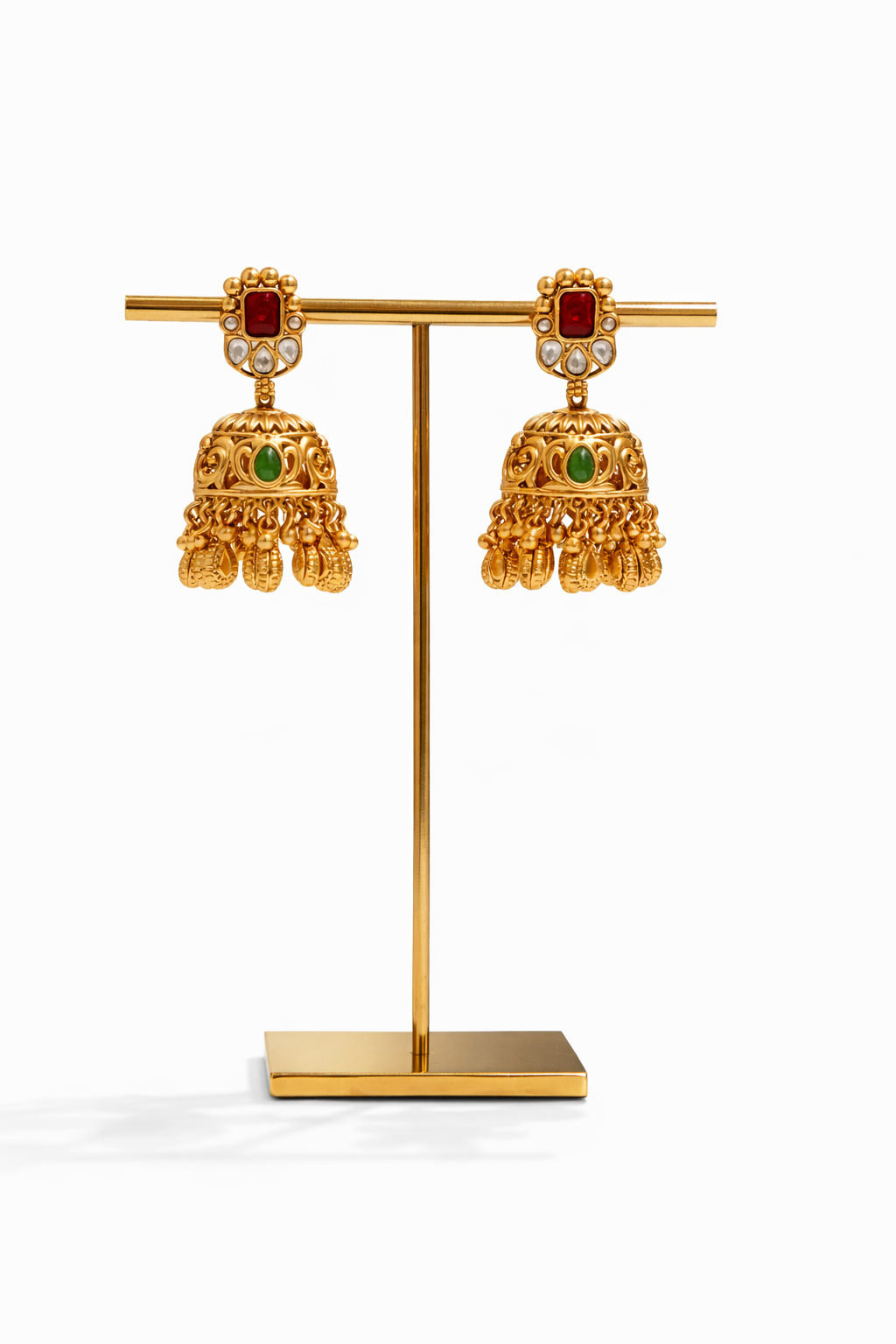 Ornate handcrafted look ethnic necklace with earrings