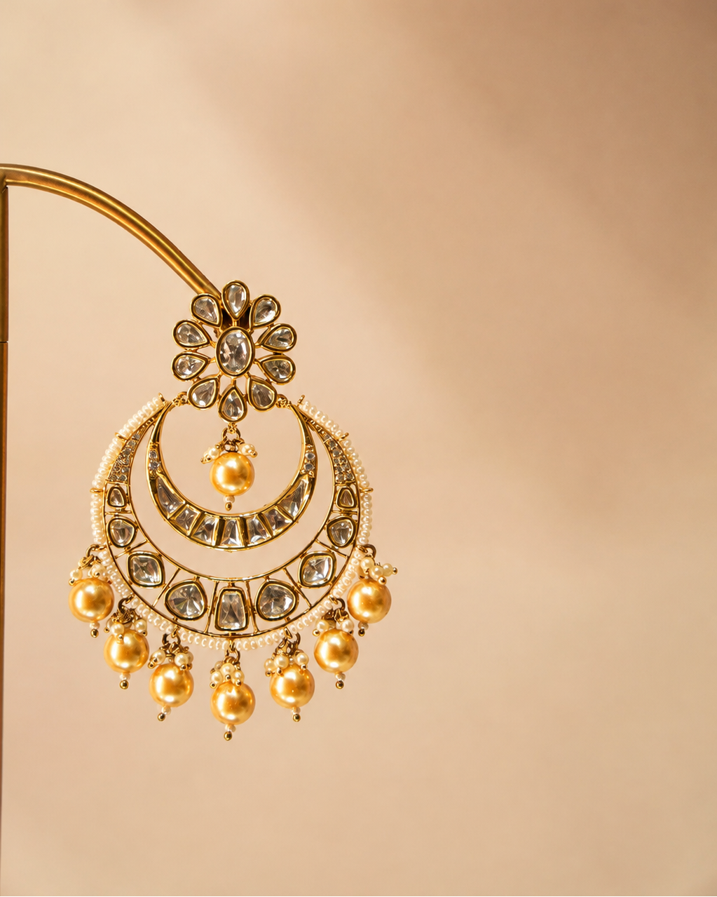 Antique Gold Chandbali Earring