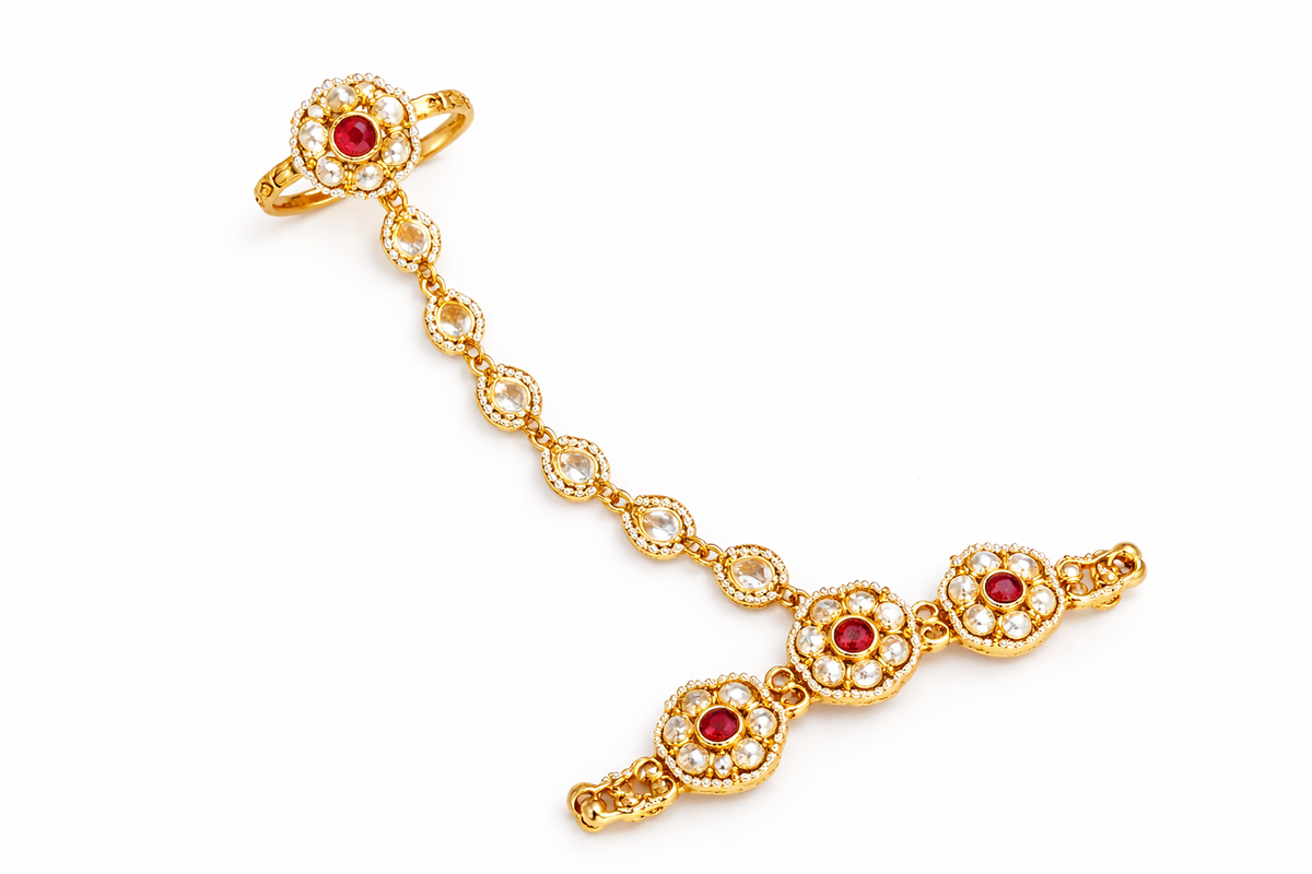 Elegant multistone hand ornament