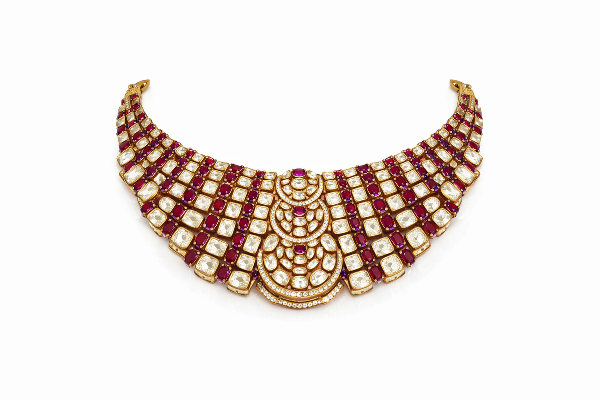 Elegant ornate centerpiece necklace with victorian earrings