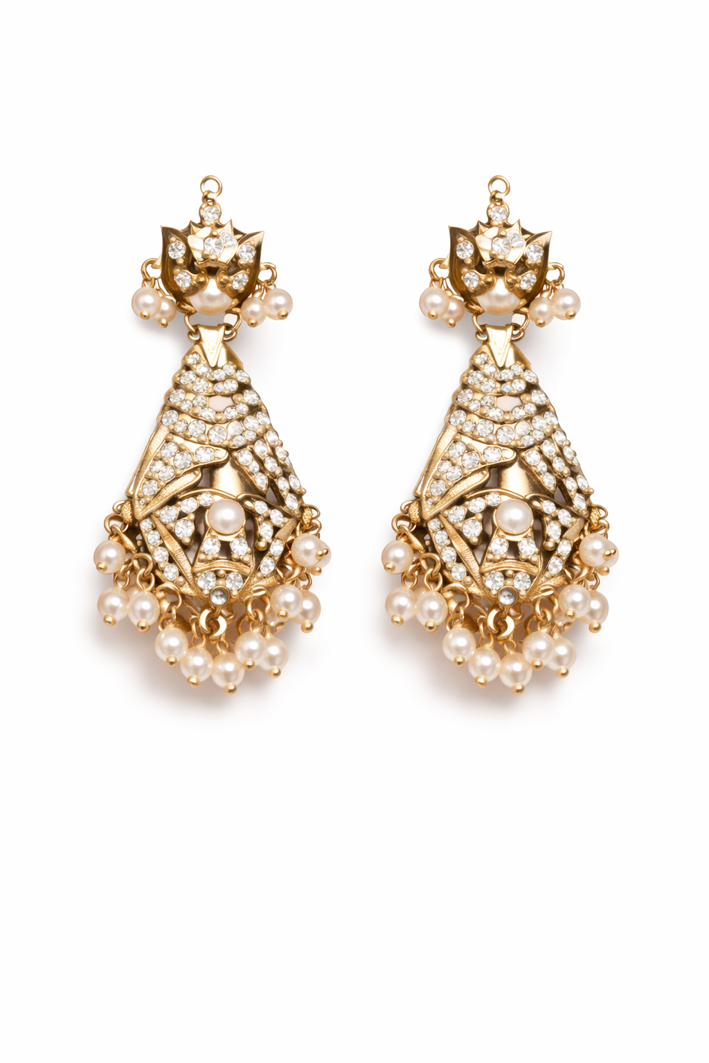 Classic layered jadau bridal choker with earrings