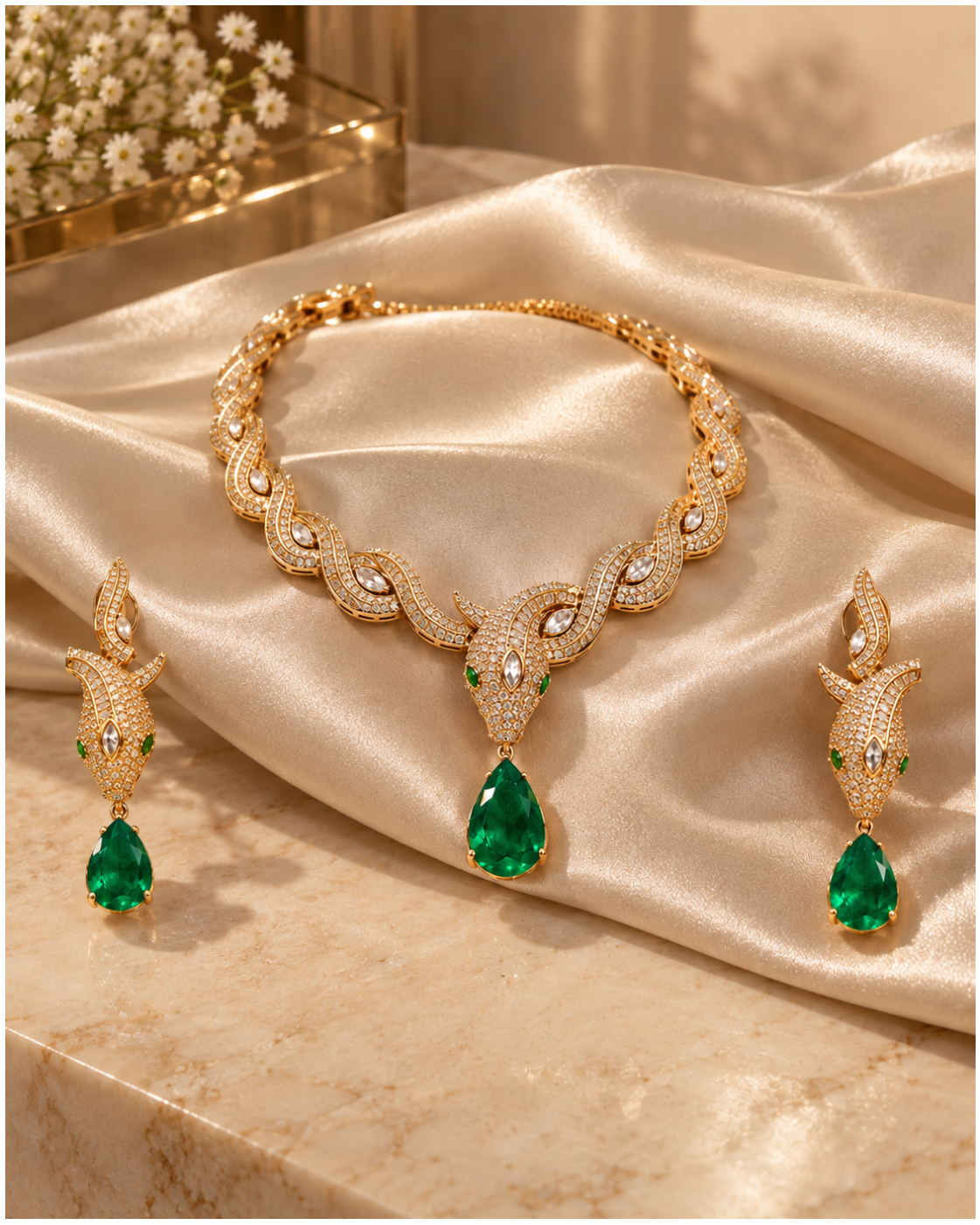 Sabyasachi-Inspired Gilded Ibex Necklace Set