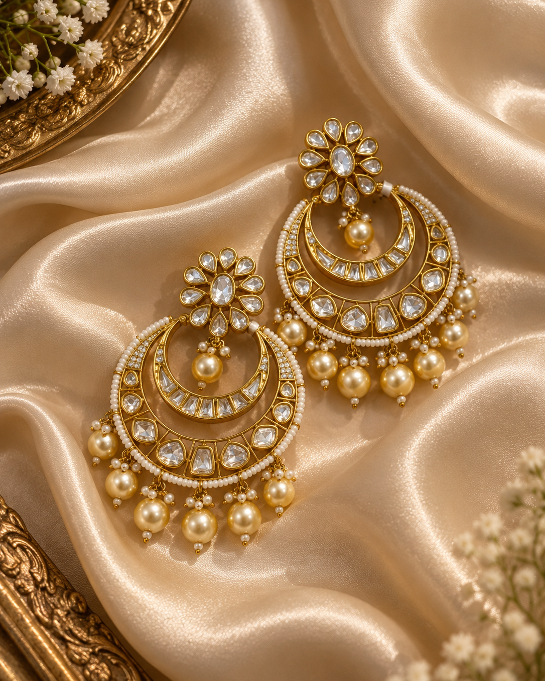 Antique Gold Chandbali Earring