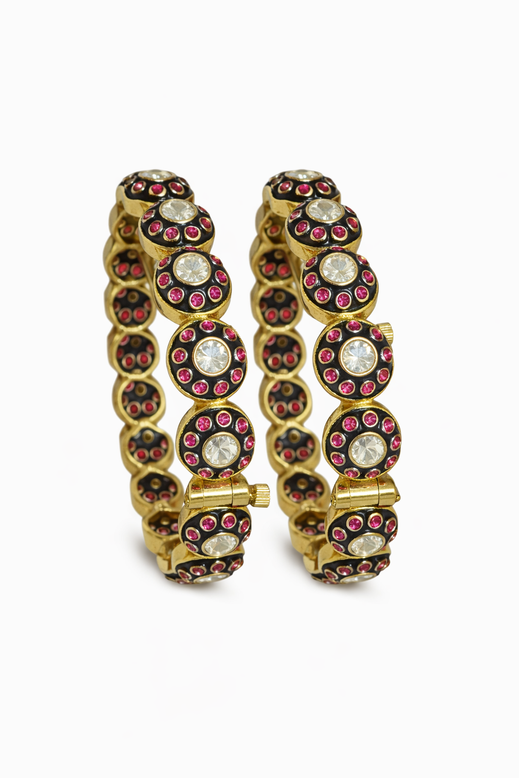 Floral Royale Kundan Statement Bangles