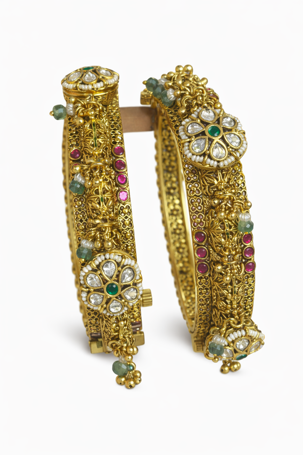Temple Heritage South Gold Statement Bangles