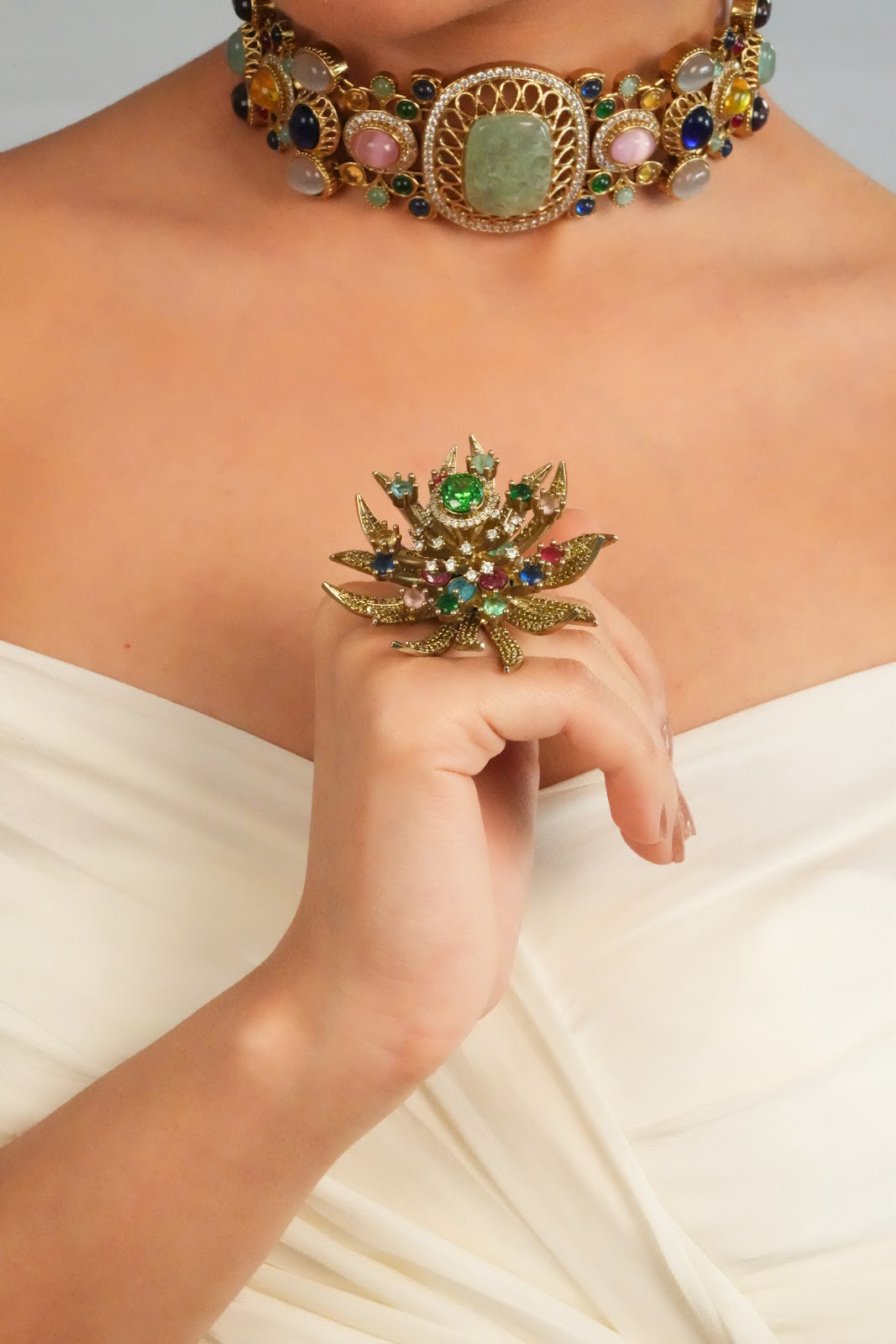 Bold designer textured statement ring