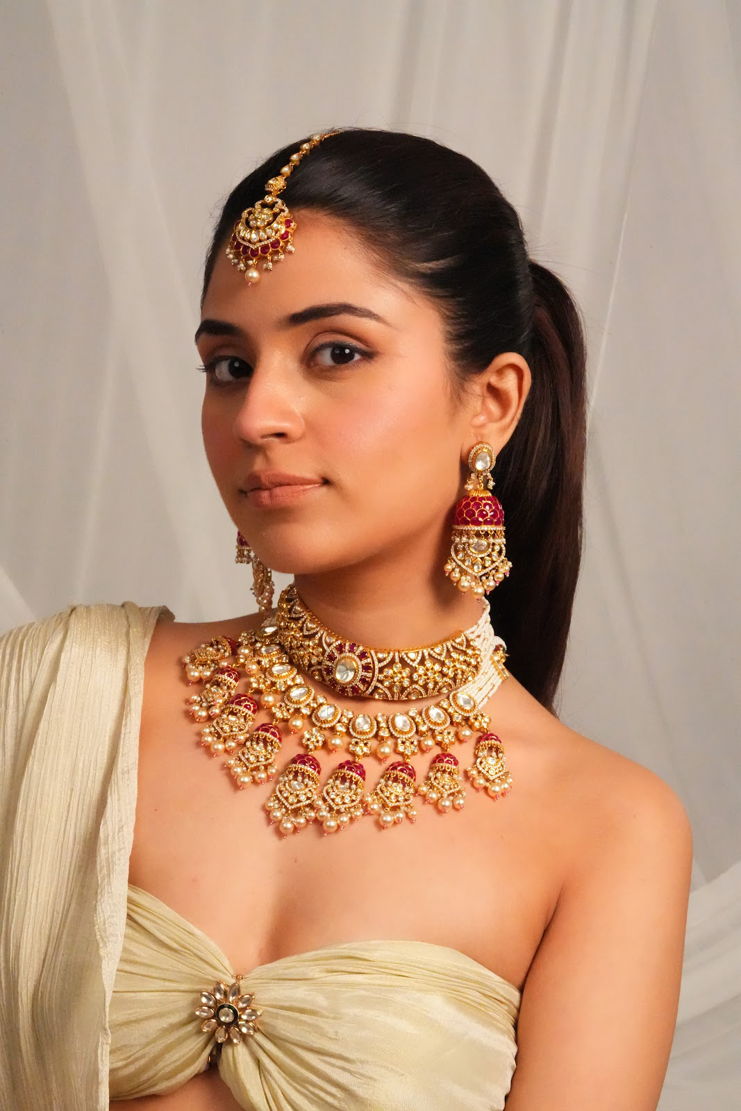 Royal Ruby Victorian Bridal Set