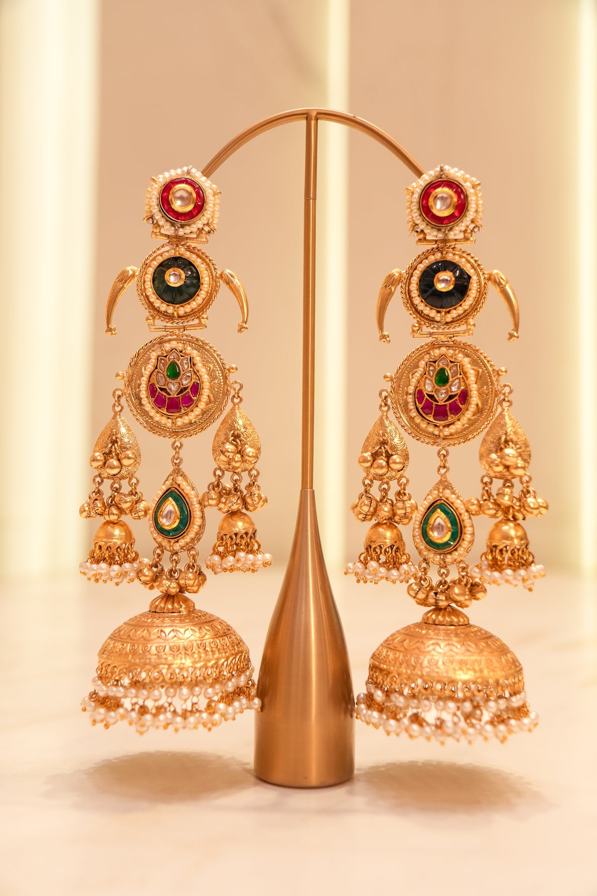 Amrapali-Inspired Tiered Jhumka Earrings