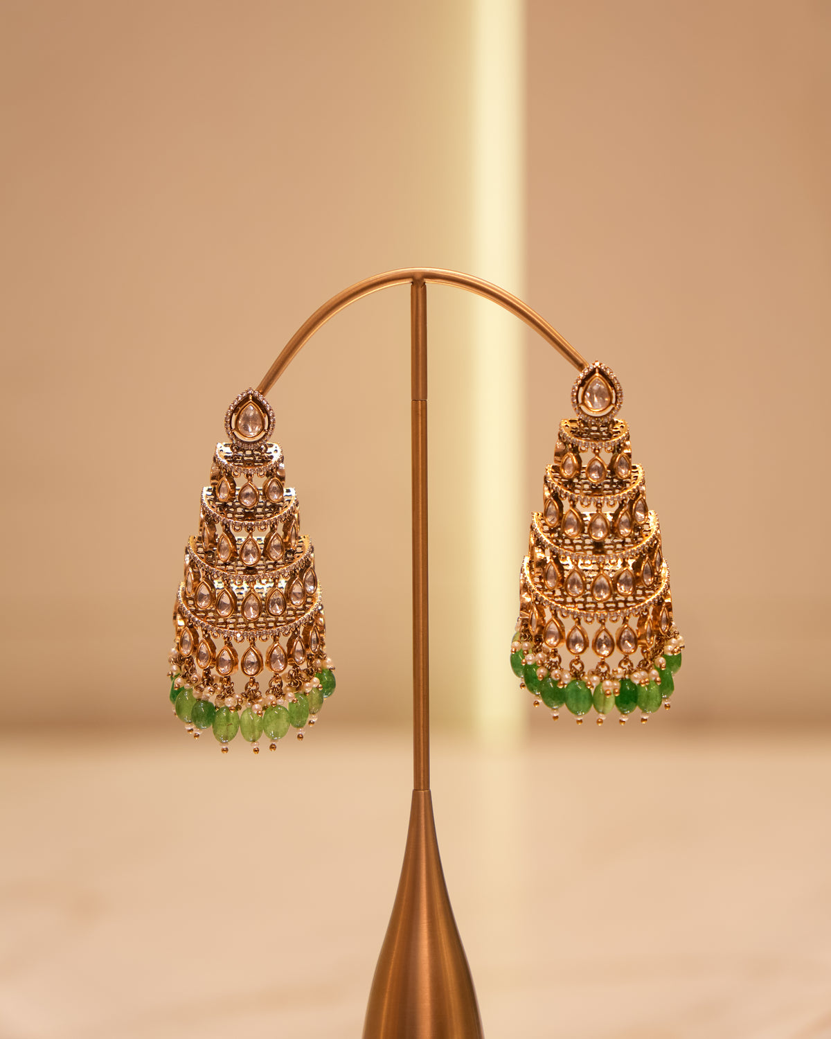 Victorian Tiered Pyramid Chandelier Earrings