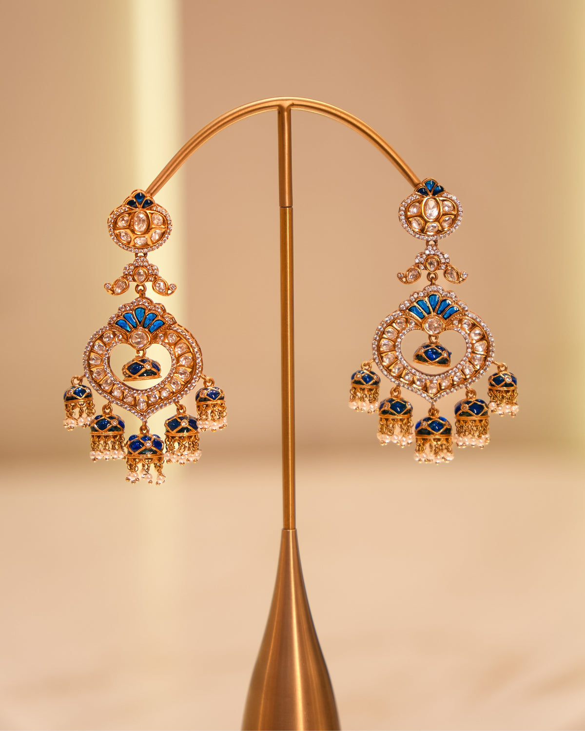 Victorian Heart Chandbali Earrings
