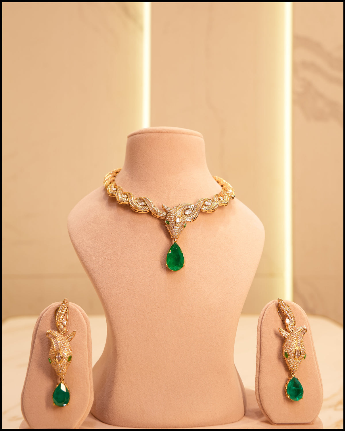 Sabyasachi-Inspired Gilded Ibex Necklace Set