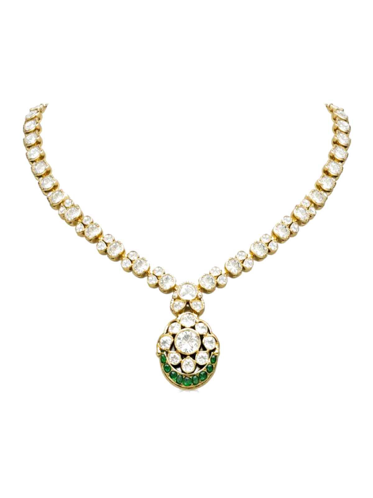 Emerald Pendant Necklace Classic Heritage with Earrings