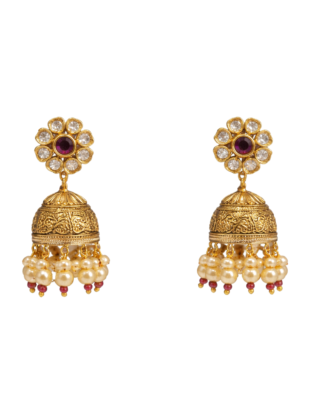 Pearl Cascade Kundan necklace Set