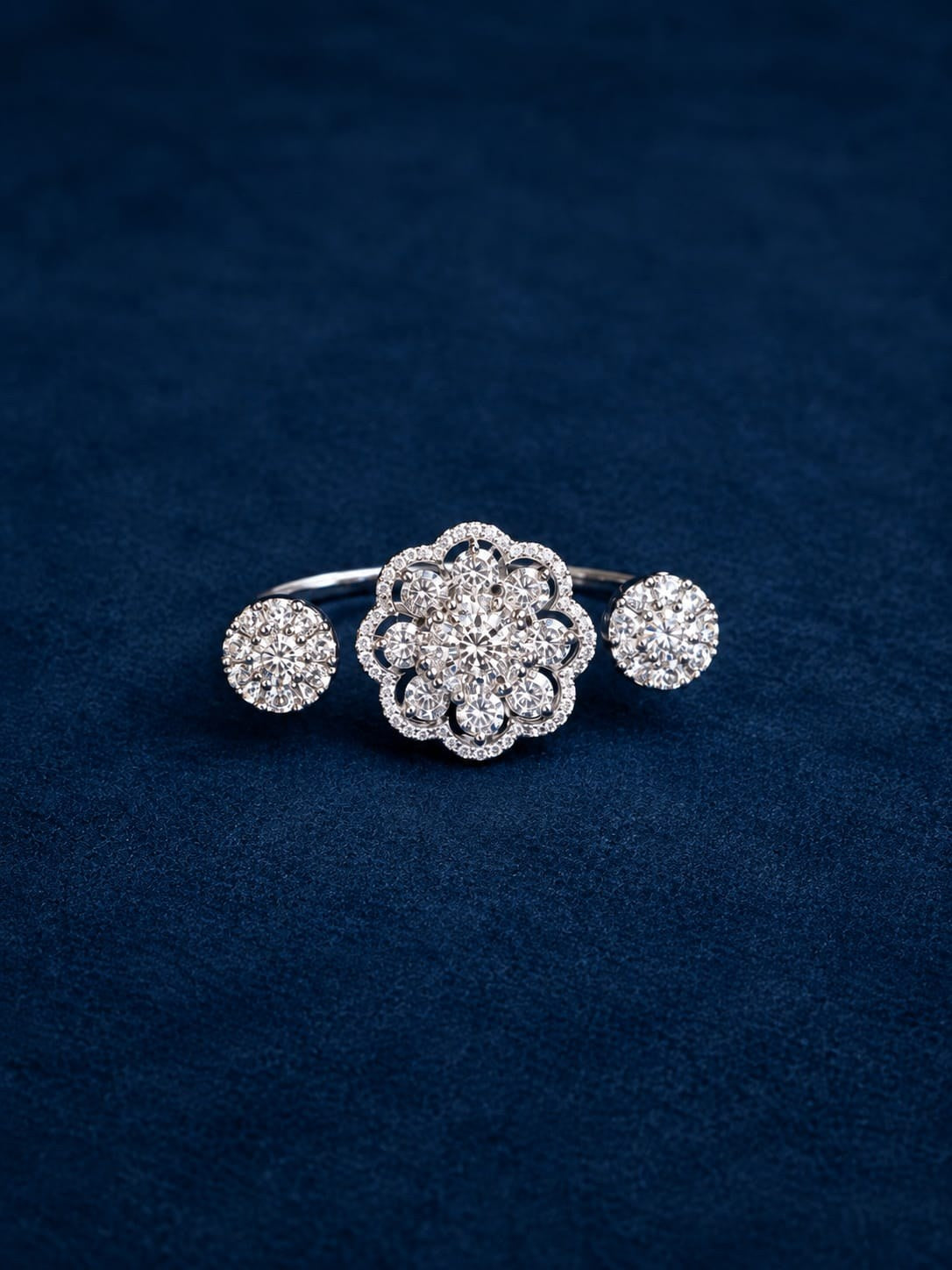 Silver Floral Statement Ring