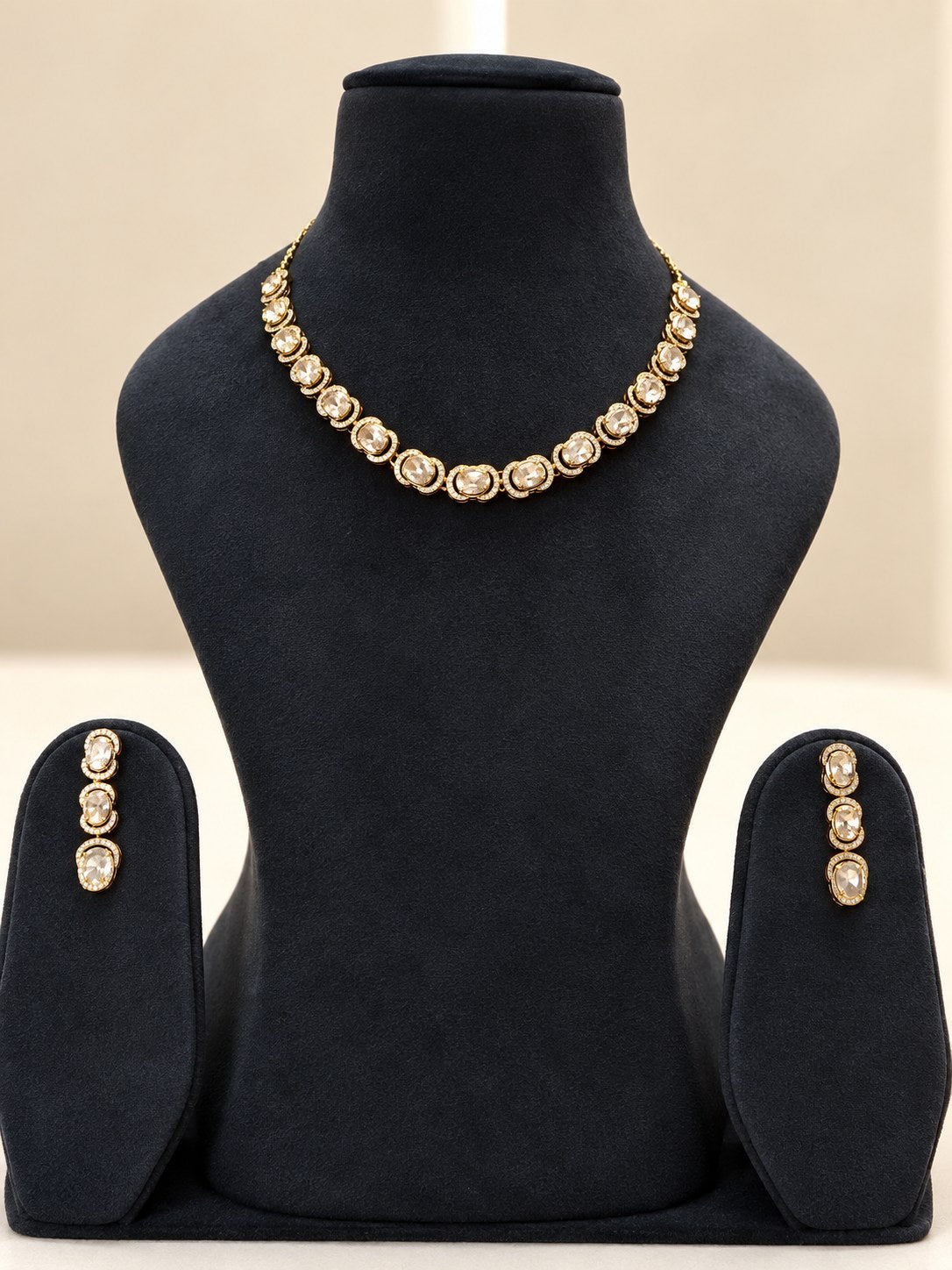 Elegant Antique Gold Victorian Choker Set