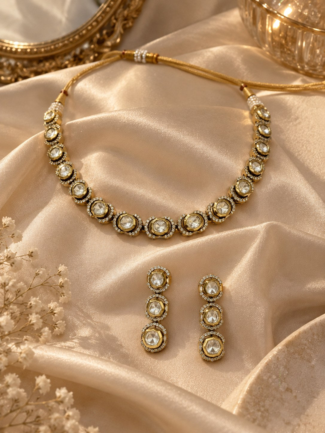 Elegant Antique Gold Victorian Choker Set