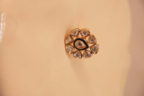 Regal Green Antique Gold Statement Ring