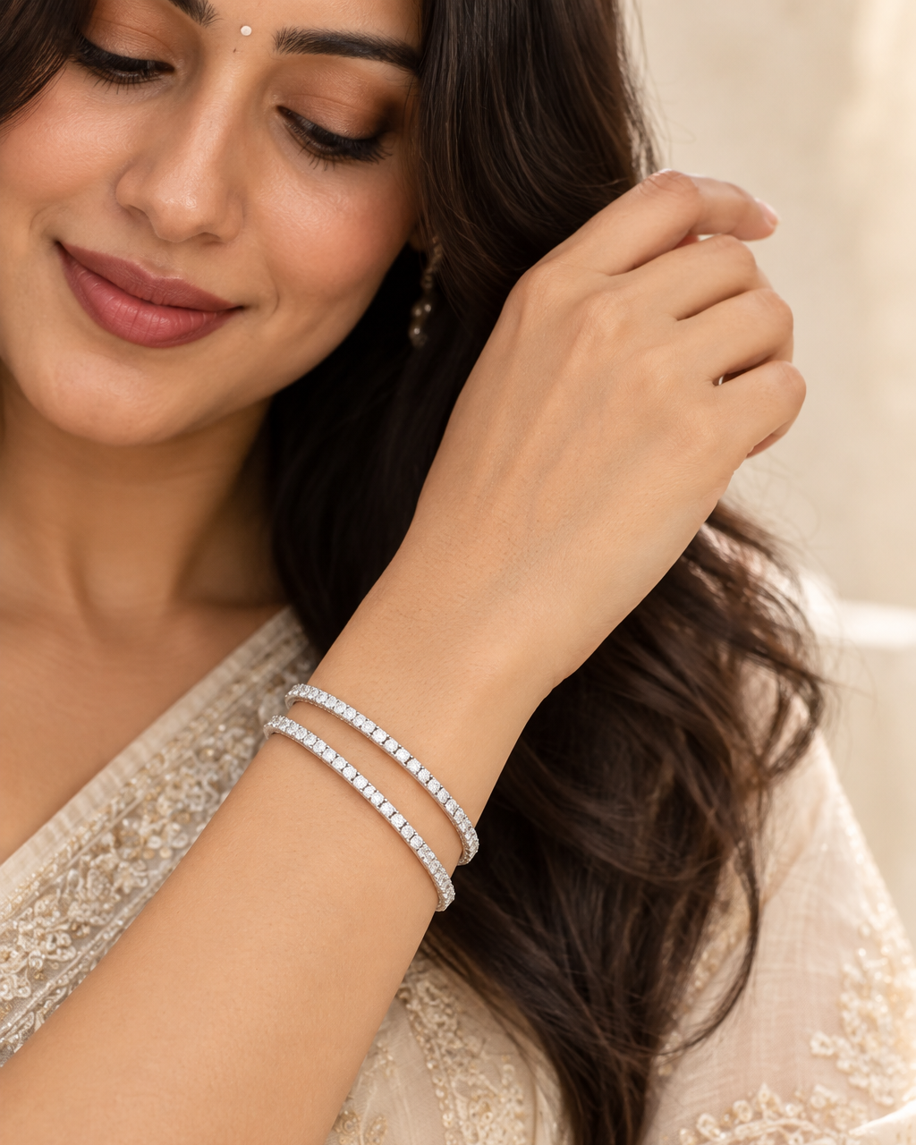 Classic Sparkle American Diamond Bangles