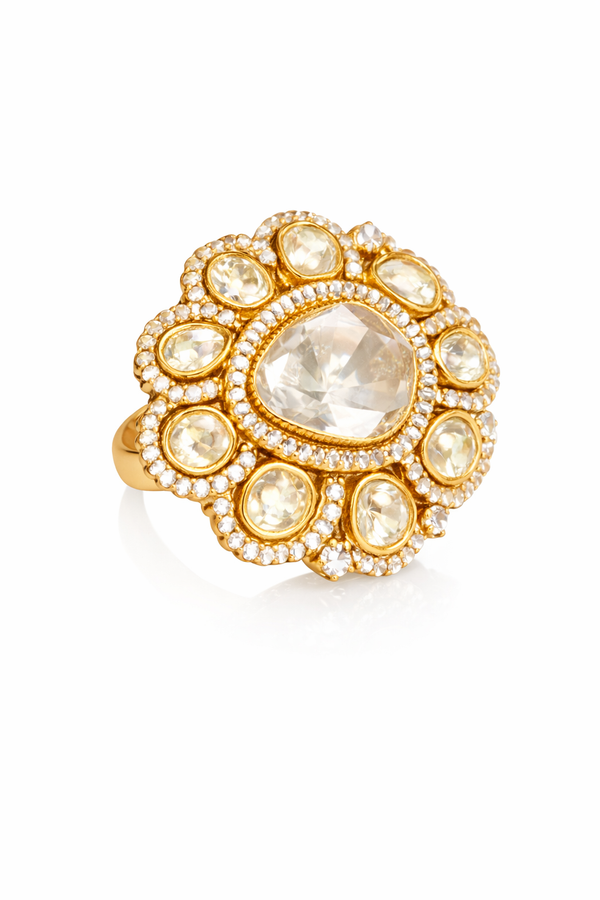 Timeless ornate gemstone ring