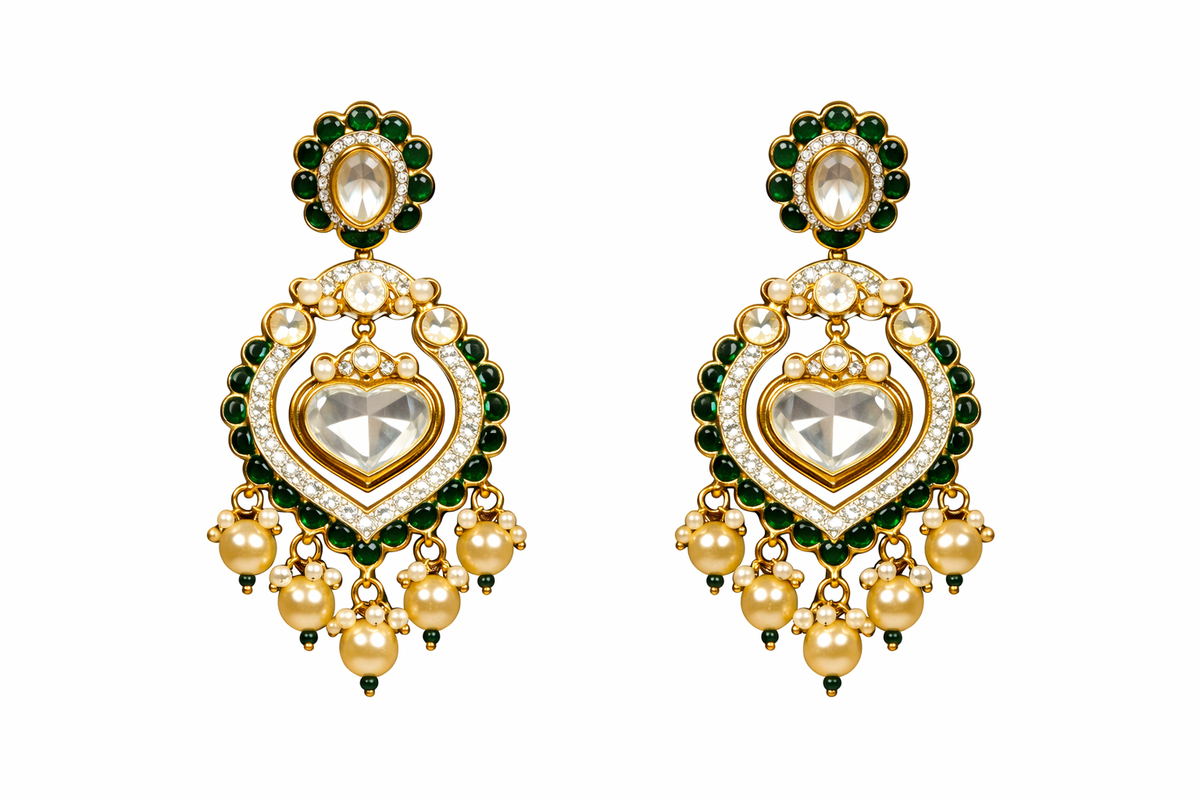 Emerald Heirloom Victorian Bridal Set