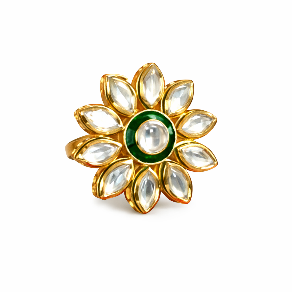 Classic petal design cocktail ring