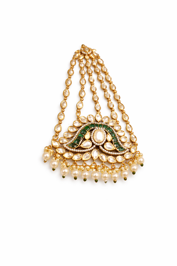 Emerald victorian side passa headpiece