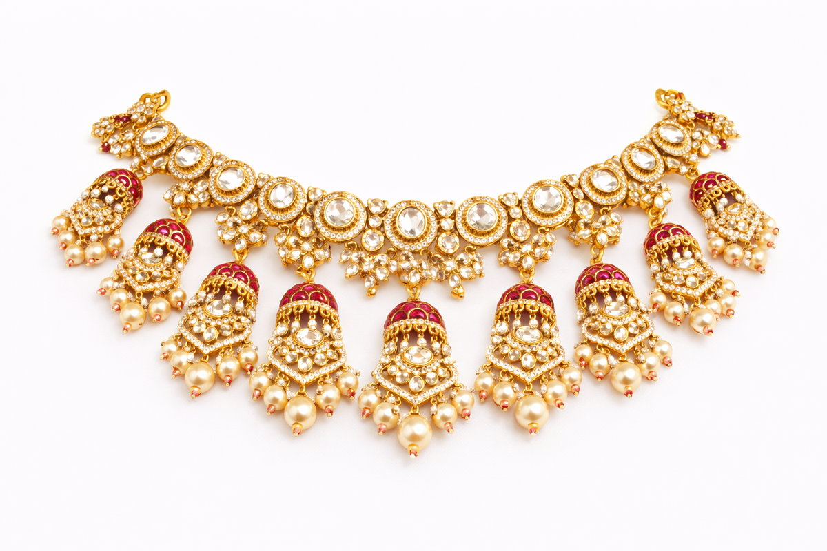 Royal Ruby Victorian Bridal Set