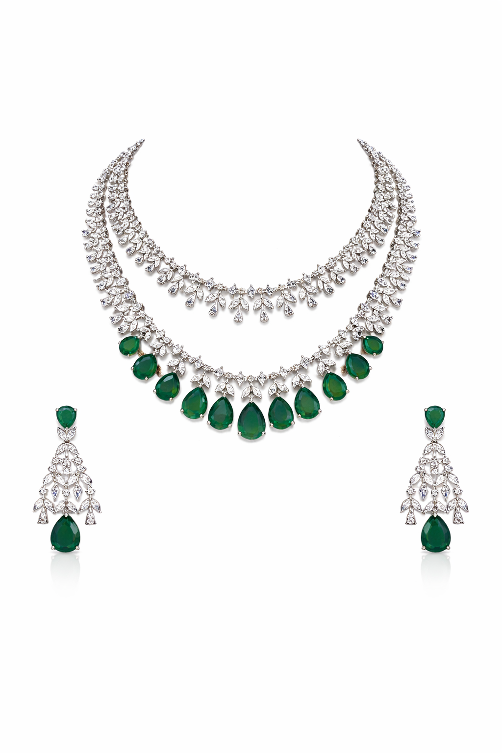 Emerald Royale American Diamond Set