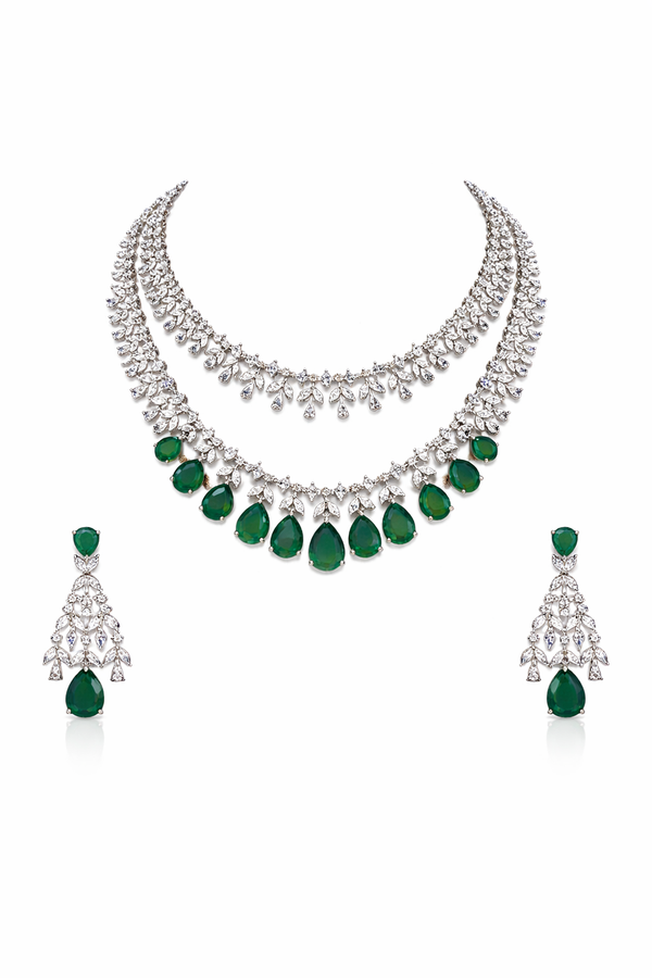 Emerald Royale American Diamond Set