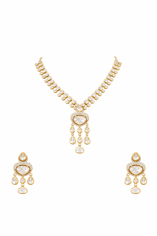 Classic Teardrop Moissanite Bridal Jewellery Set