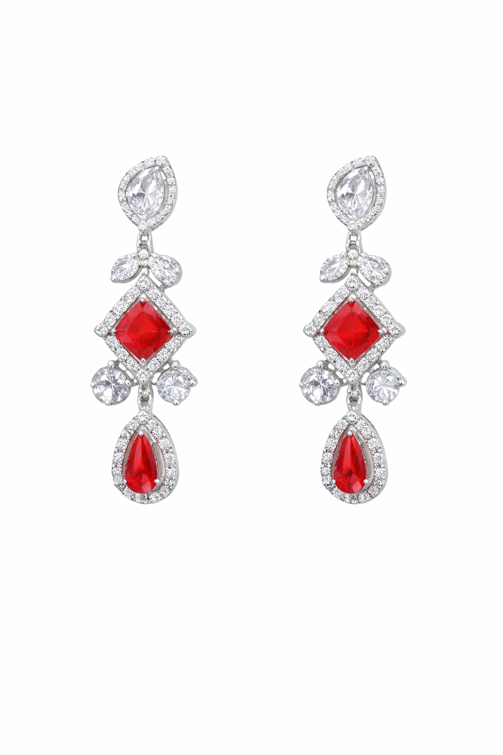 Ruby Royale American Diamond Bridal Set