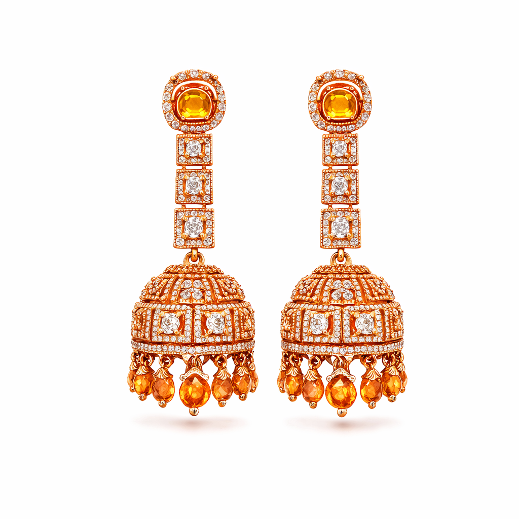 Regal Radiance Rose Gold AD Set
