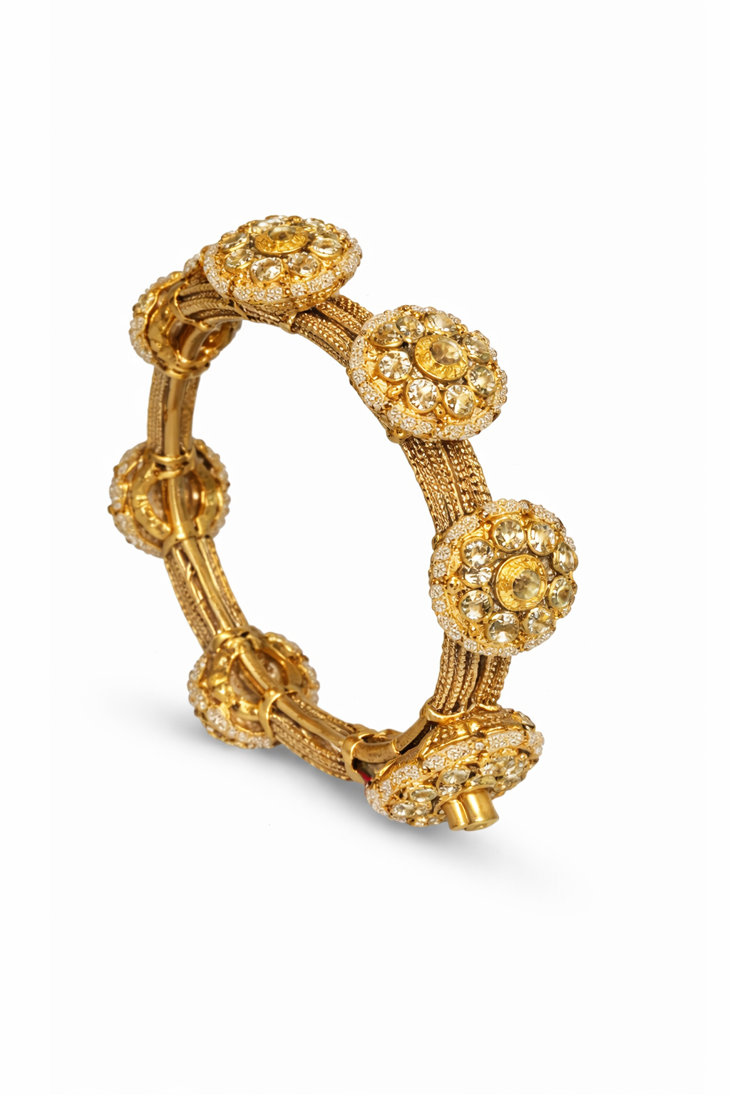 Royal Bloom Polki Statement Bangle