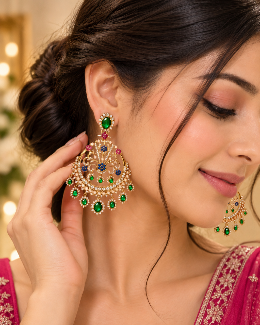 New Arrival – Sabyasachi-Inspired Multicolour Chandbali Earrings