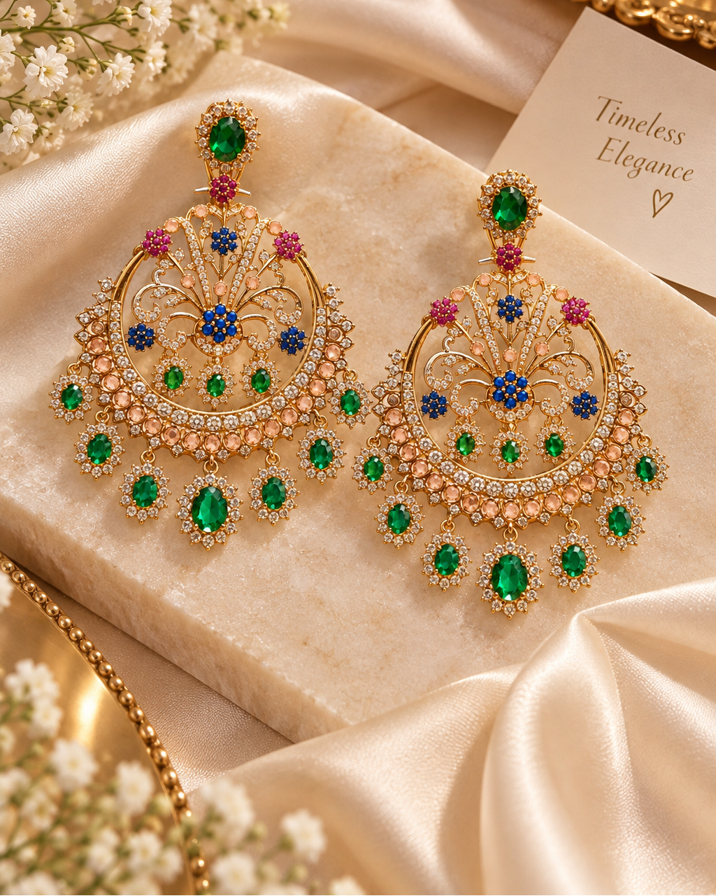 New Arrival – Sabyasachi-Inspired Multicolour Chandbali Earrings