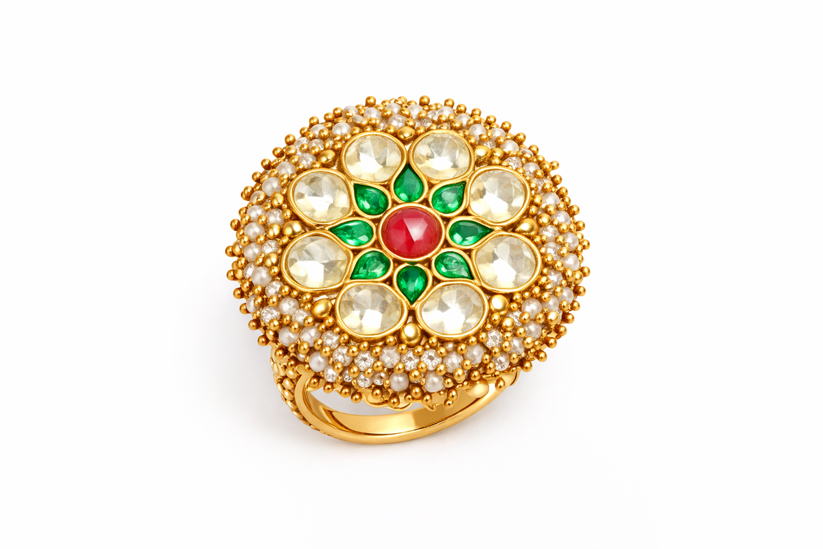 Timeless ornate floral ring