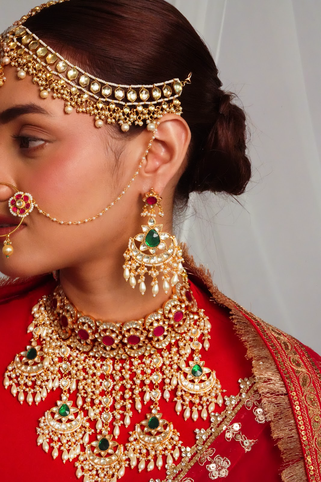 Emerald Royale Kundan Bridal Jewellery Set
