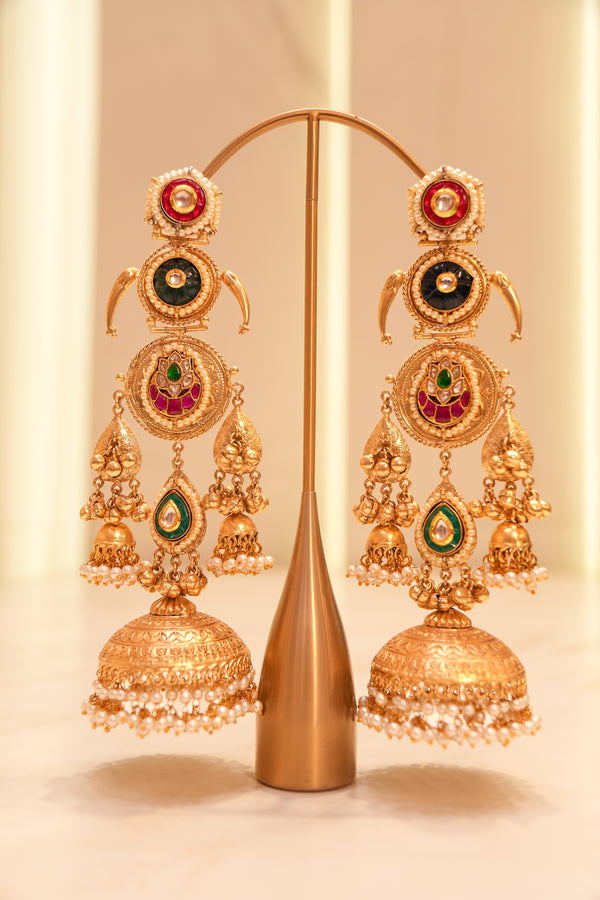 Amrapali-Inspired Tiered Jhumka Earrings