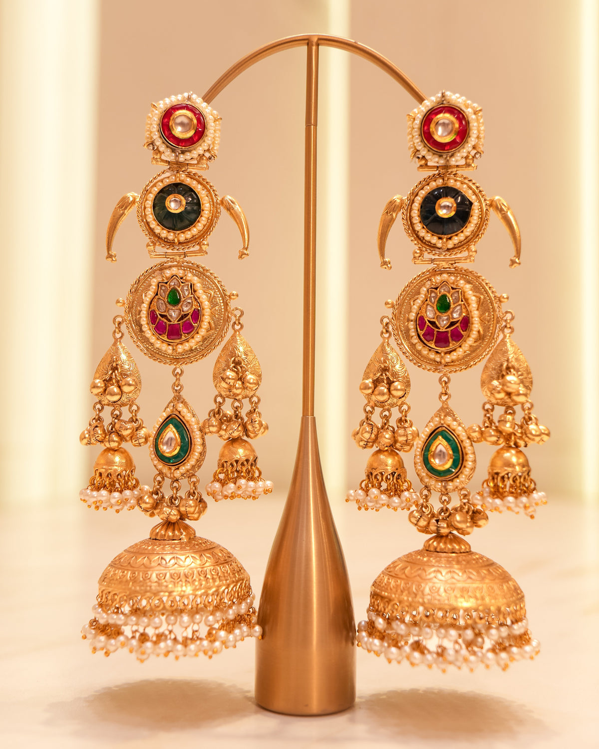Amrapali-Inspired Tiered Jhumka Earrings