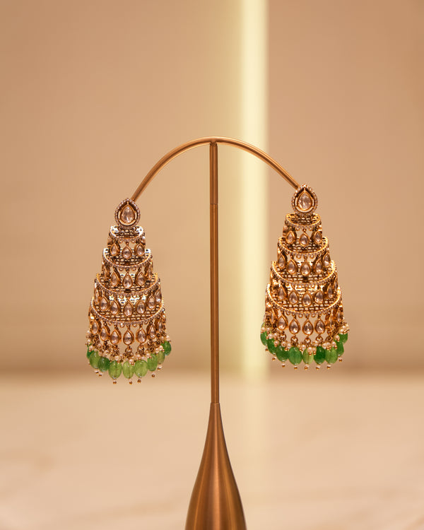 Victorian Tiered Pyramid Chandelier Earrings