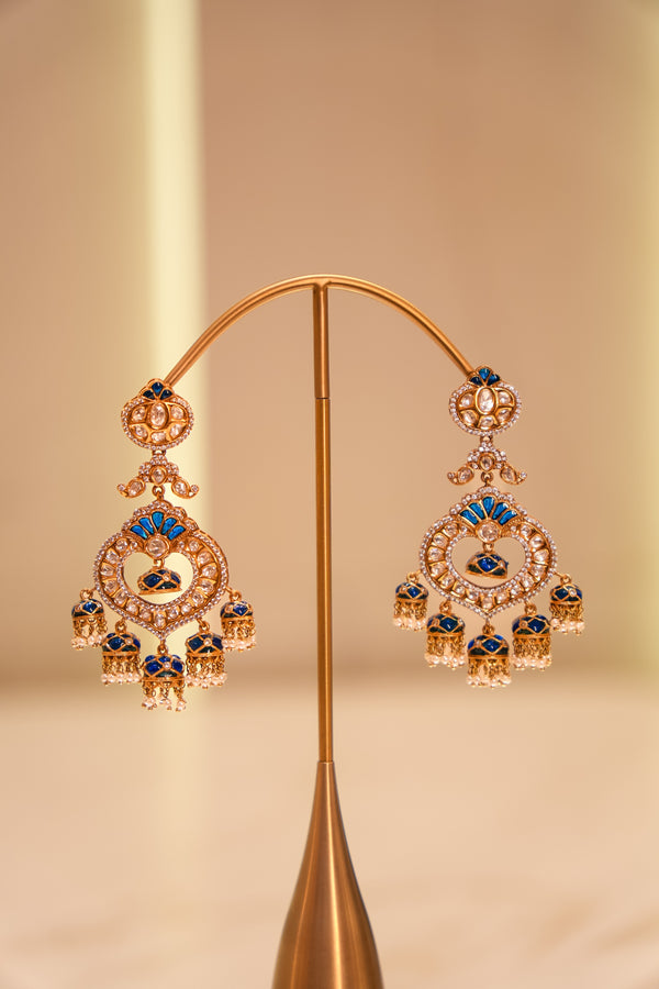 Victorian Heart Chandbali Earrings