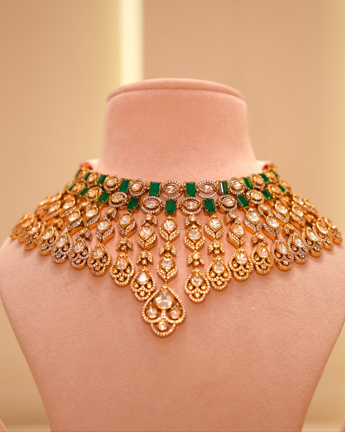New Arrival – Exquisite Moissanite Bridal Necklace Set featuring a statement necklace with matching earrings