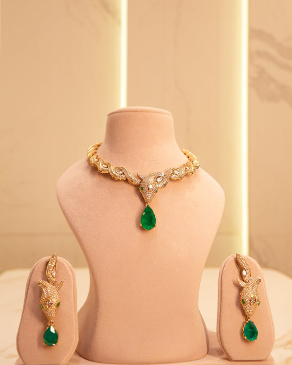 Sabyasachi-Inspired Gilded Ibex Necklace Set