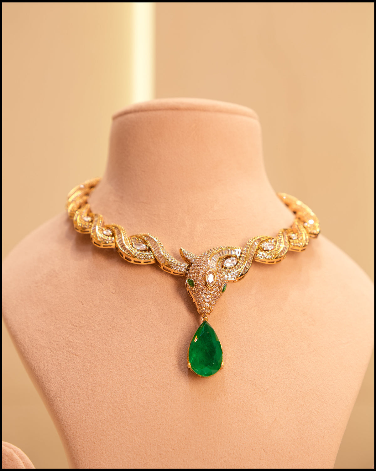 Sabyasachi-Inspired Gilded Ibex Necklace Set