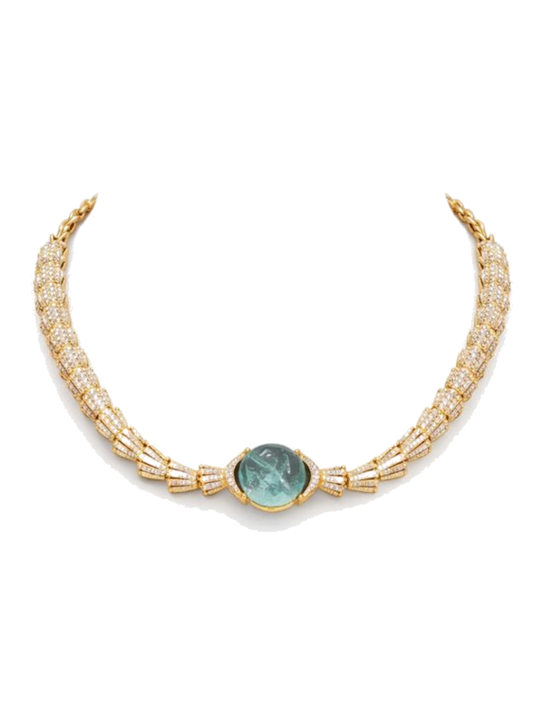 Aqua Stone Pendant Sleek Modern Necklace with Earrings