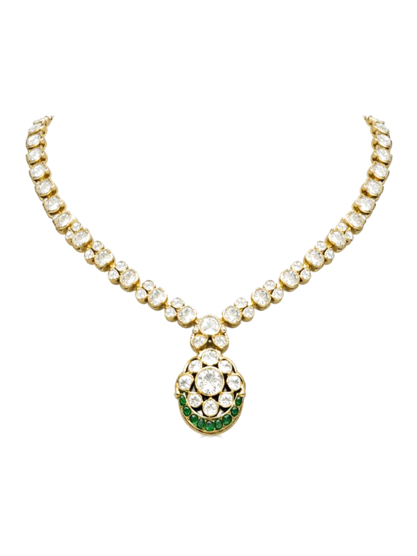 Emerald Pendant Necklace Classic Heritage with Earrings